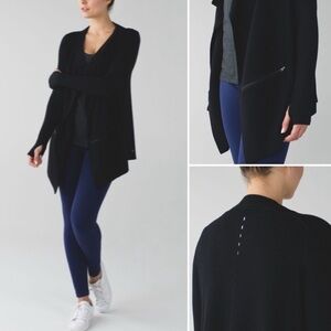 Lululemon Resolution Wrap Black 10/12 Cashmere EUC